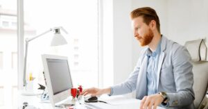 man using the best behavioral health practice management software